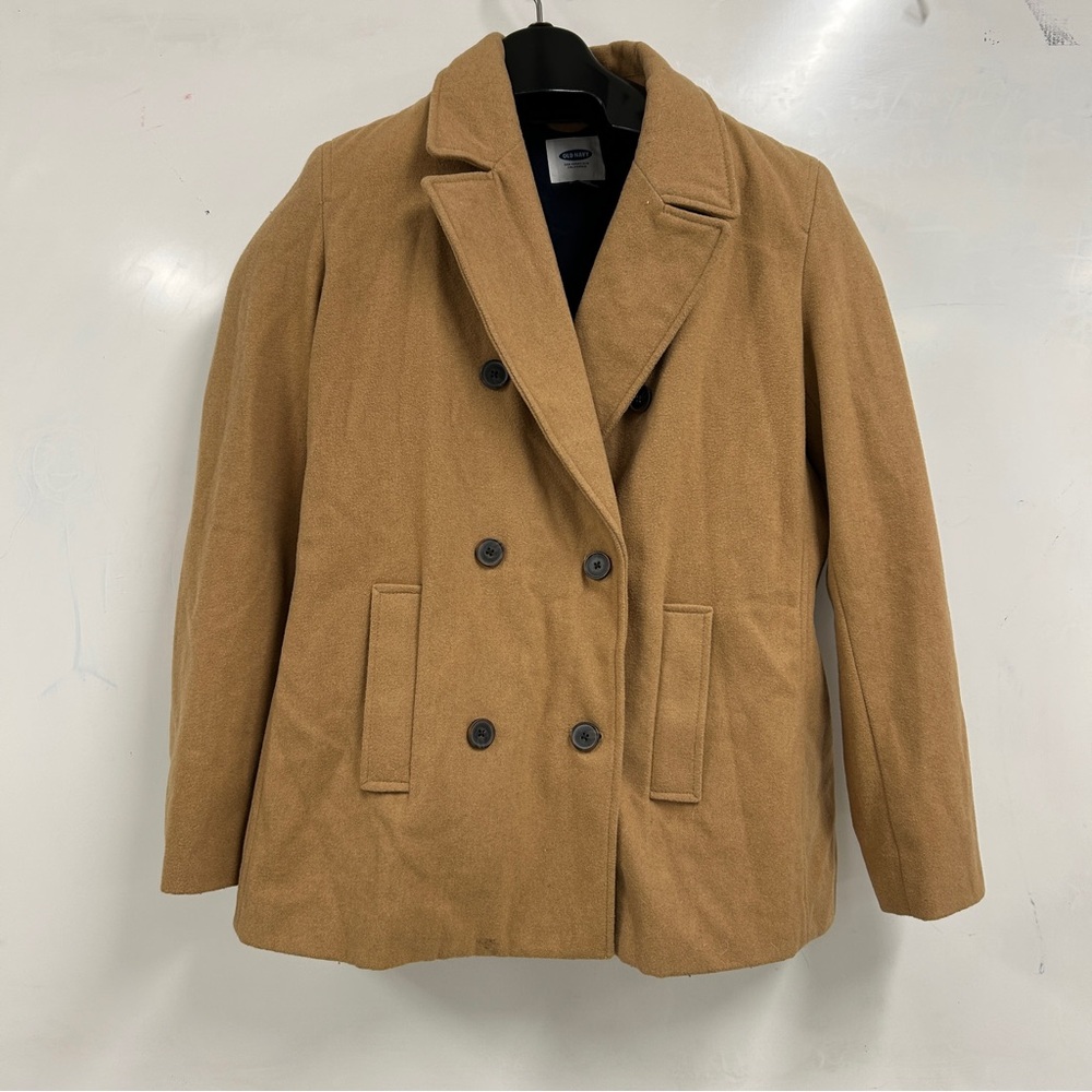 Old Navy Camel Pea Coat‎ Women’s XL | Classic Minimalist Wool-Blend Jacket